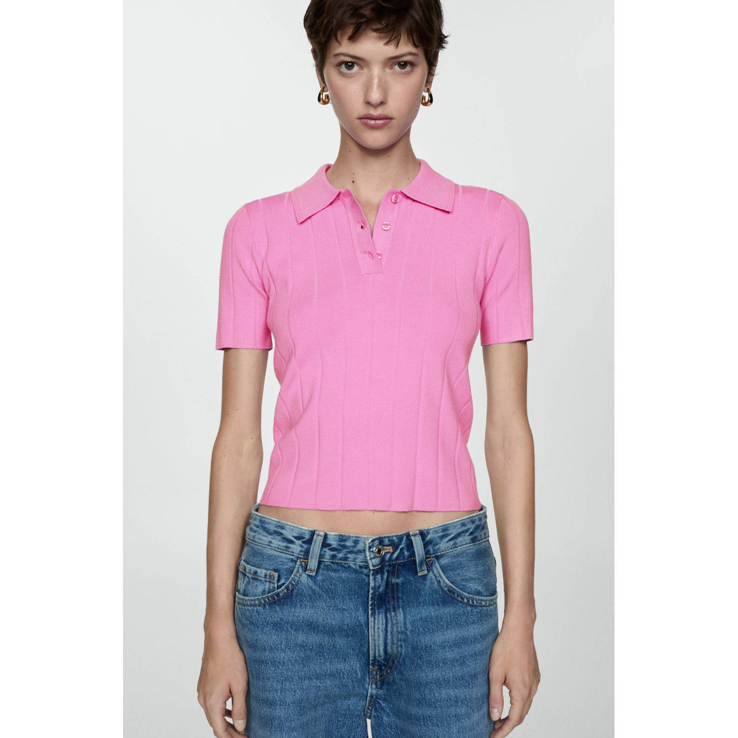 Mango gebreide trui roze