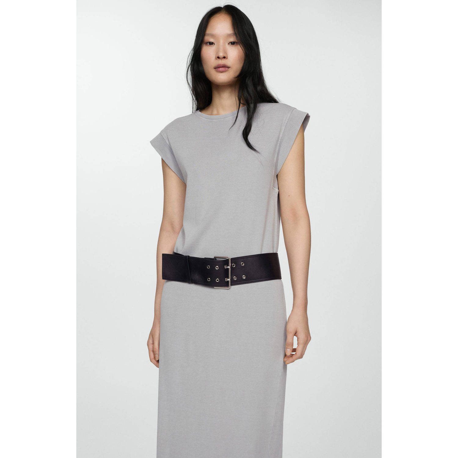 Mango maxi jurk grijs