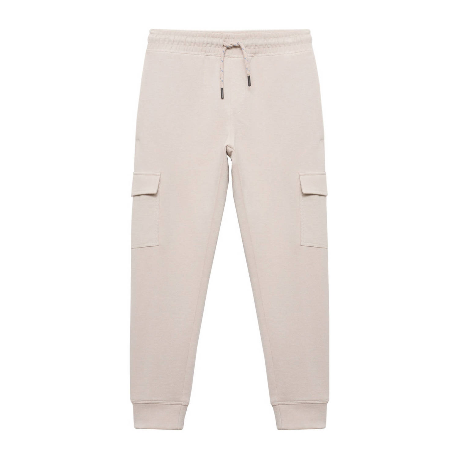 Mango Kids joggingbroek lichtzand Zwart Jongens Sweat Effen 116