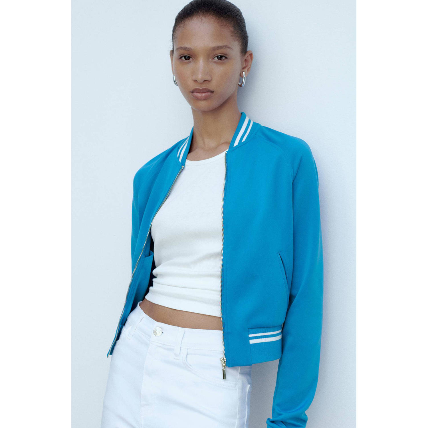 Mango baseball jacket blauw