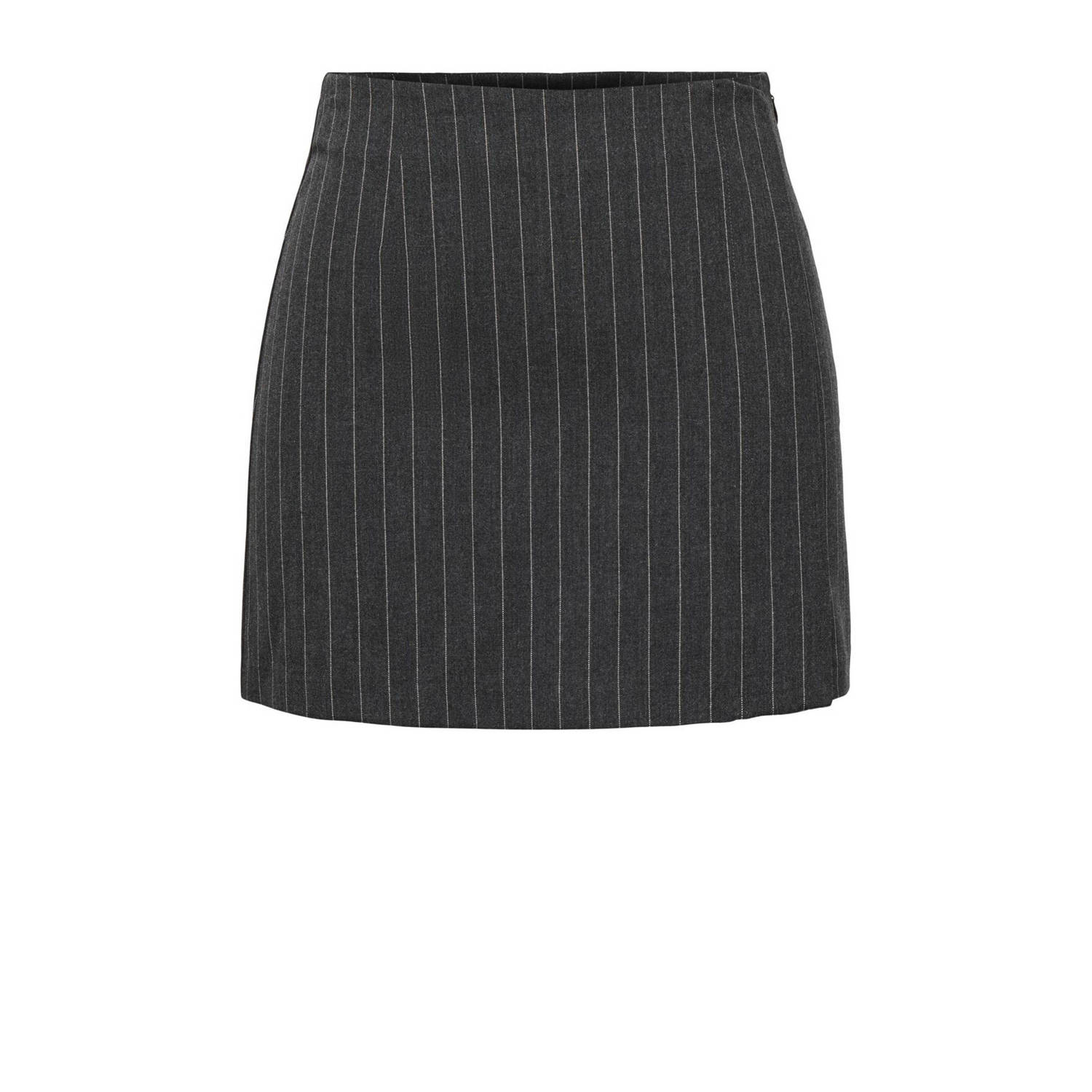 Only Grijze Pinstripe Rok met Ritssluiting Gray Dames