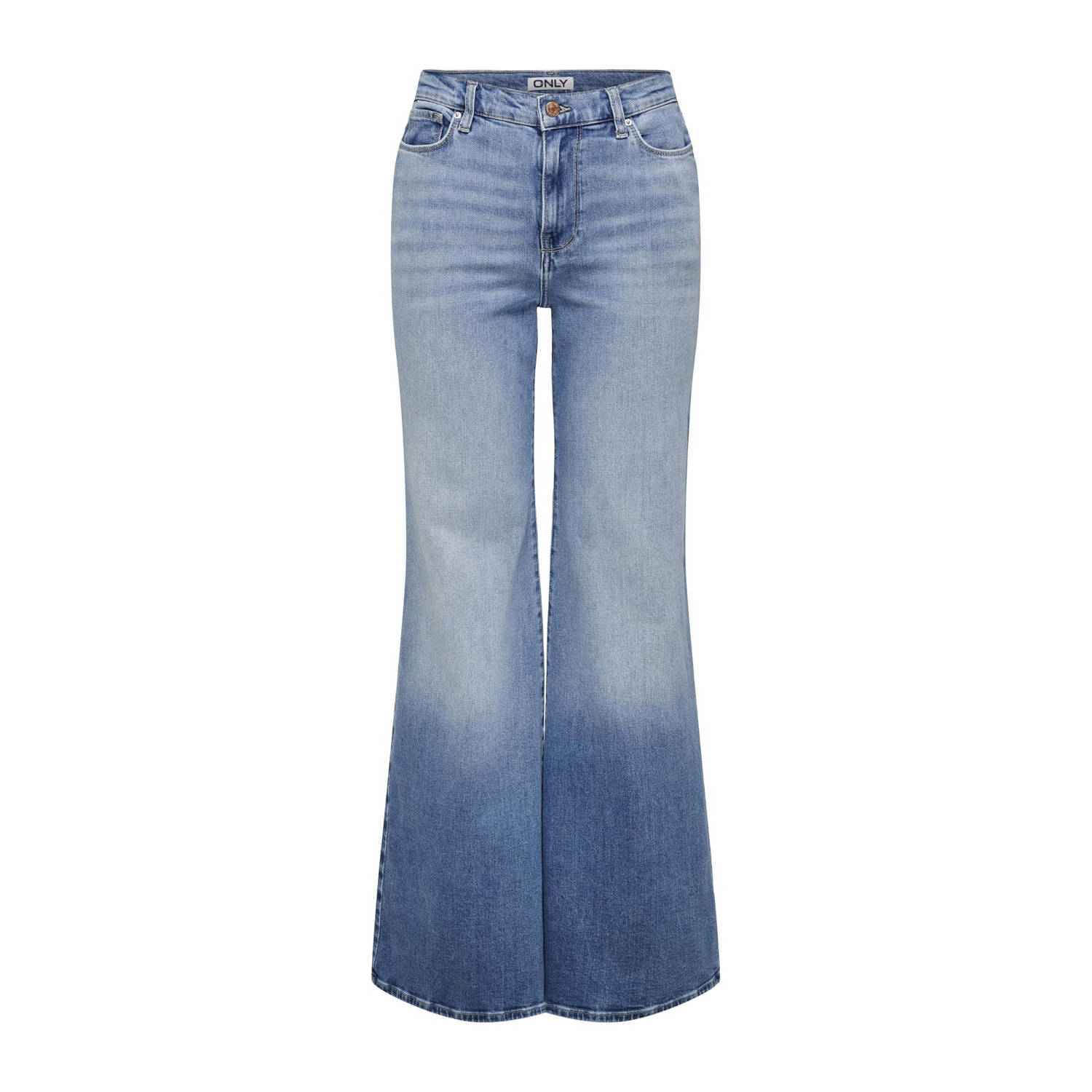 ONLY high waist flared jeans ONLPATRICIA medium blue denim