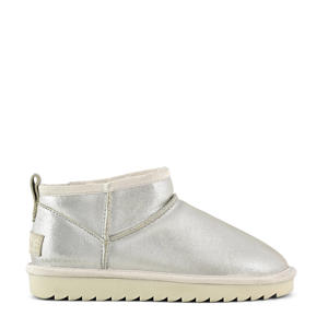   suède enkelboots zilver