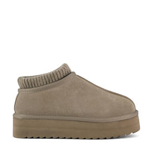   suède enkelboots taupe