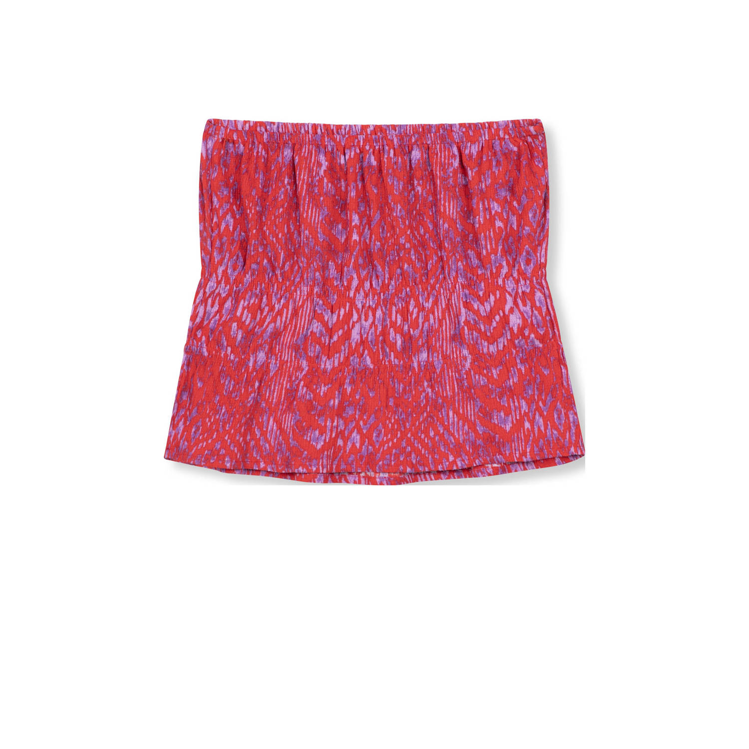 Refined Department x Vedder & Vedder strapless top Gwen met all over print roze lila