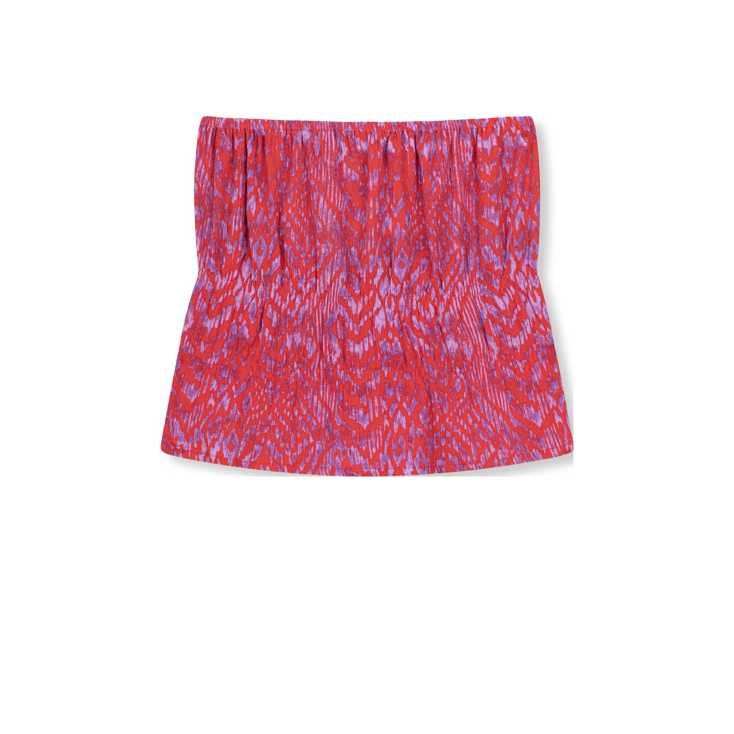 Refined Department x Vedder & Vedder strapless top Gwen met all over print roze lila