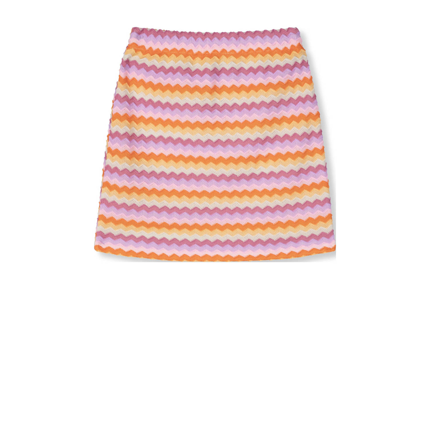 Refined Department x Vedder & Vedder gestreepte gebreide rok Joyce roze oranje geel