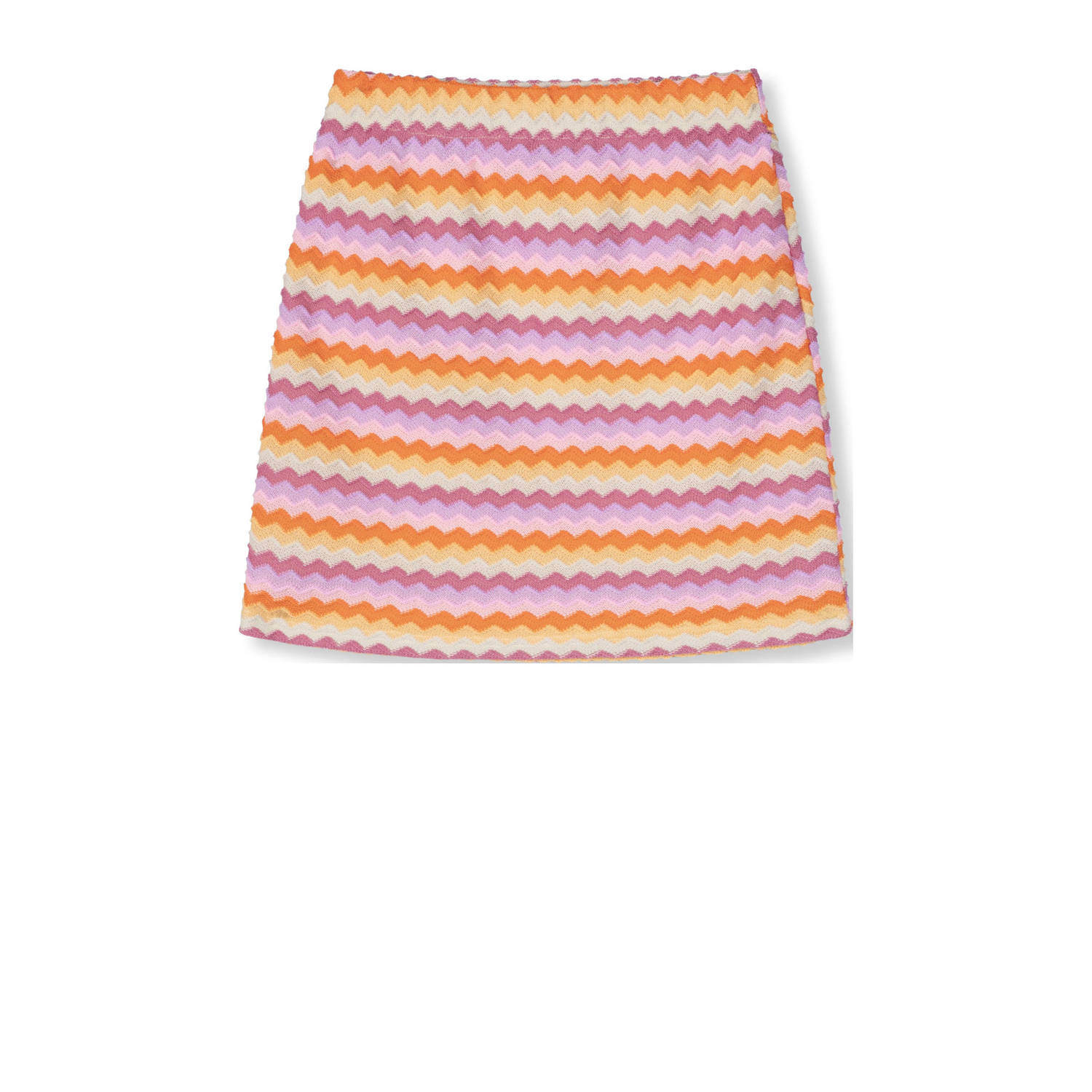 Refined Department x Vedder & Vedder gestreepte gebreide rok Joyce roze oranje geel