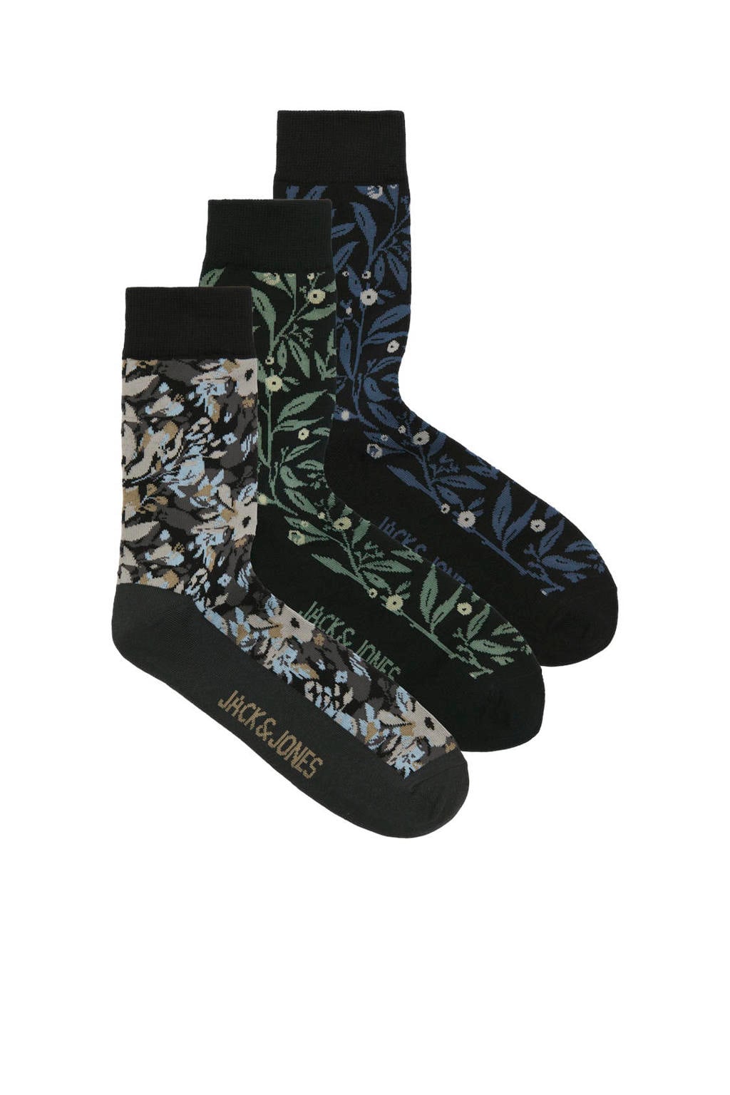 JACK & JONES sokken JACJONAH - zwart/multi (set van 3)