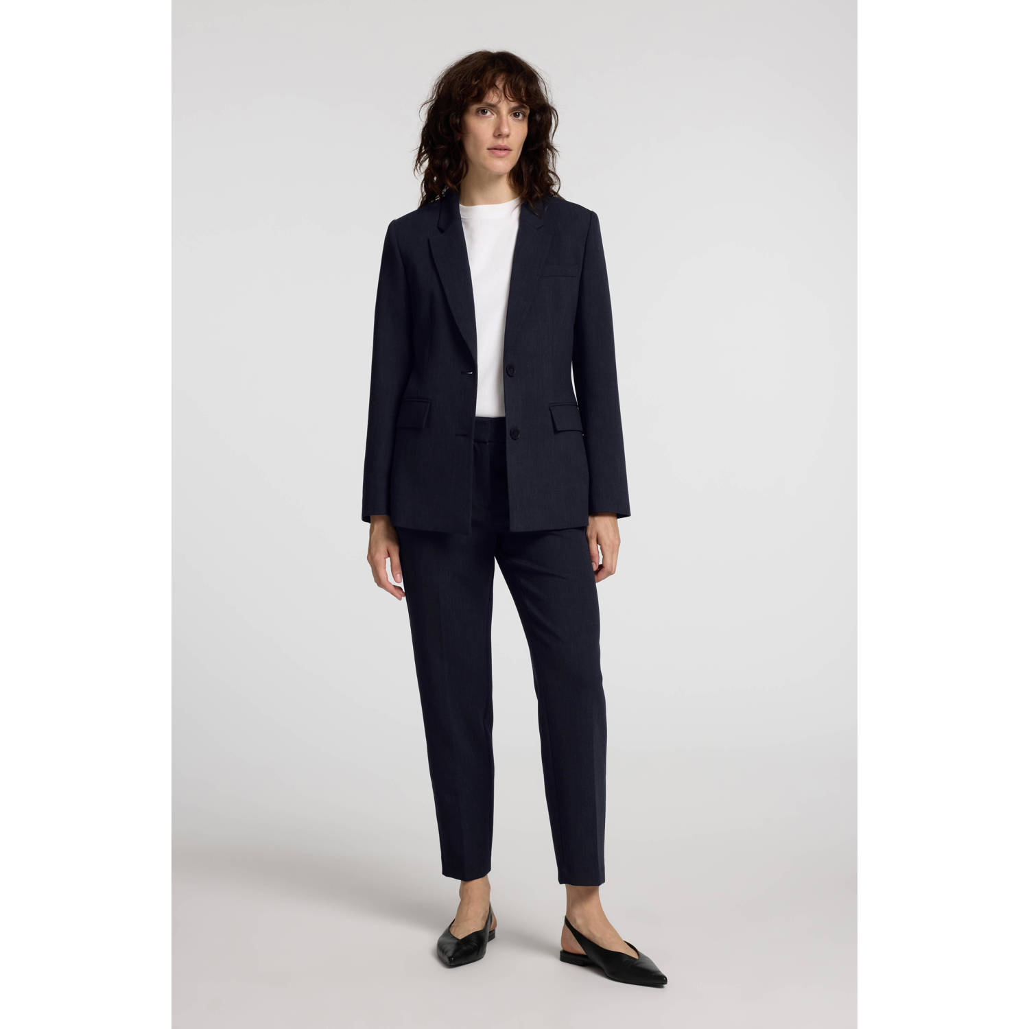 SELECTED FEMME rechtvallende blazer donkerblauw
