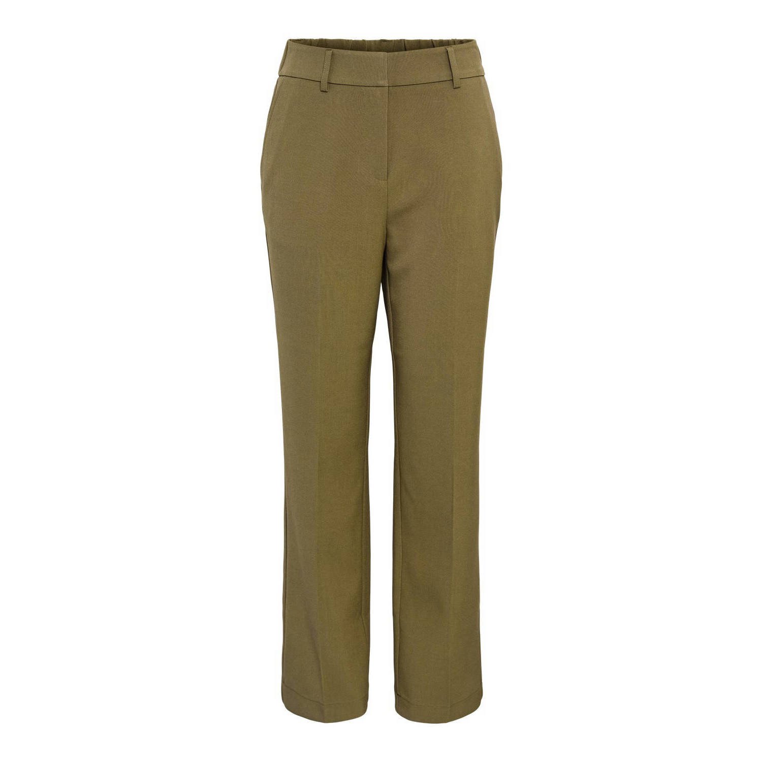 Y.A.S Groene Elegante Hoge Taille Broek Green Dames