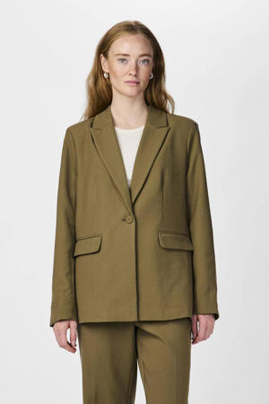 rechtvallende blazer donkergroen