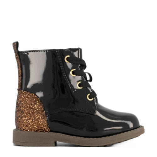 Graceland lak veterboots zwart afbeelding