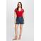 Morgan semi-transparante top rood