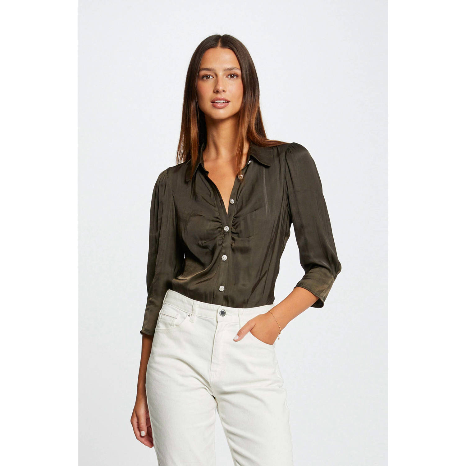 Morgan blouse donkergroen