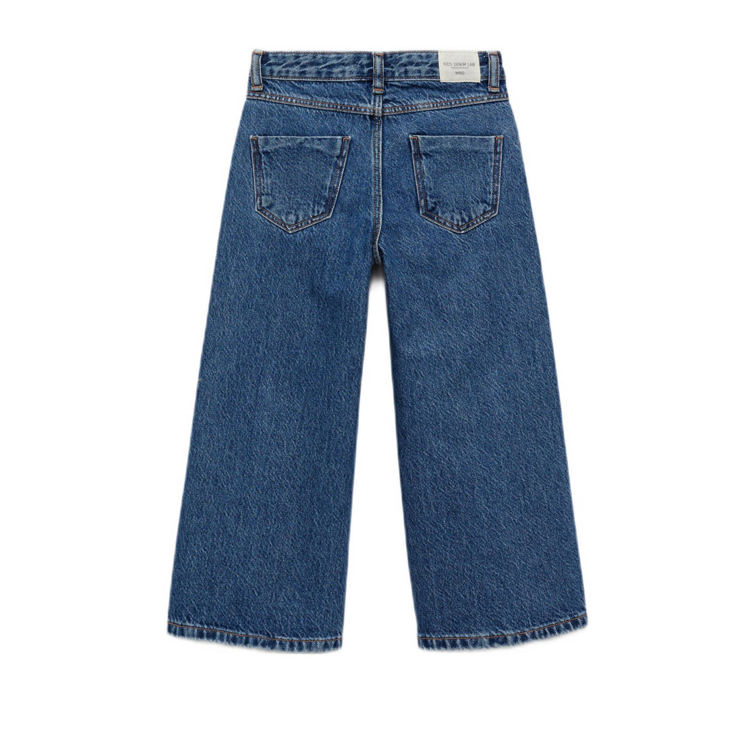 Mango Kids wide leg jeans middenblauw
