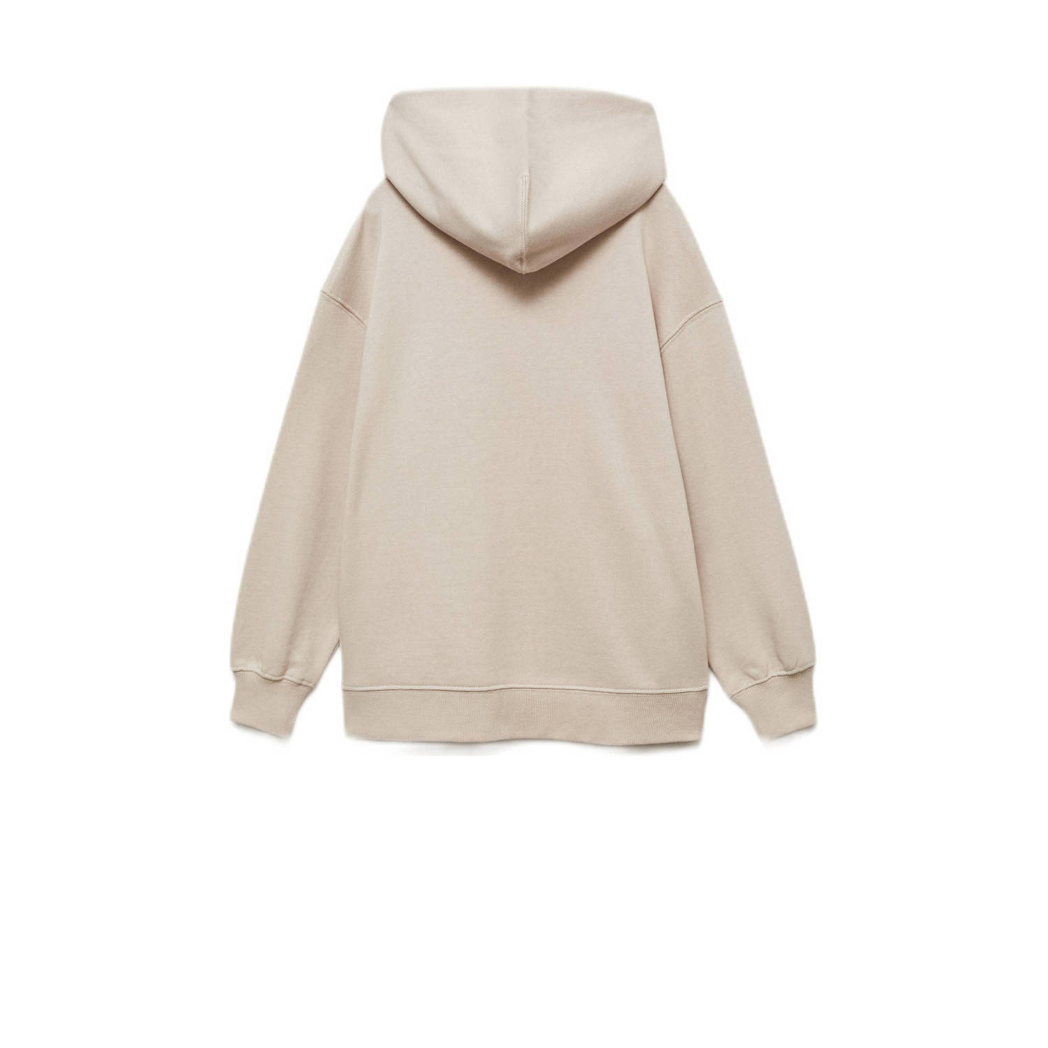 Mango Kids hoodie met tekst lichtbruin