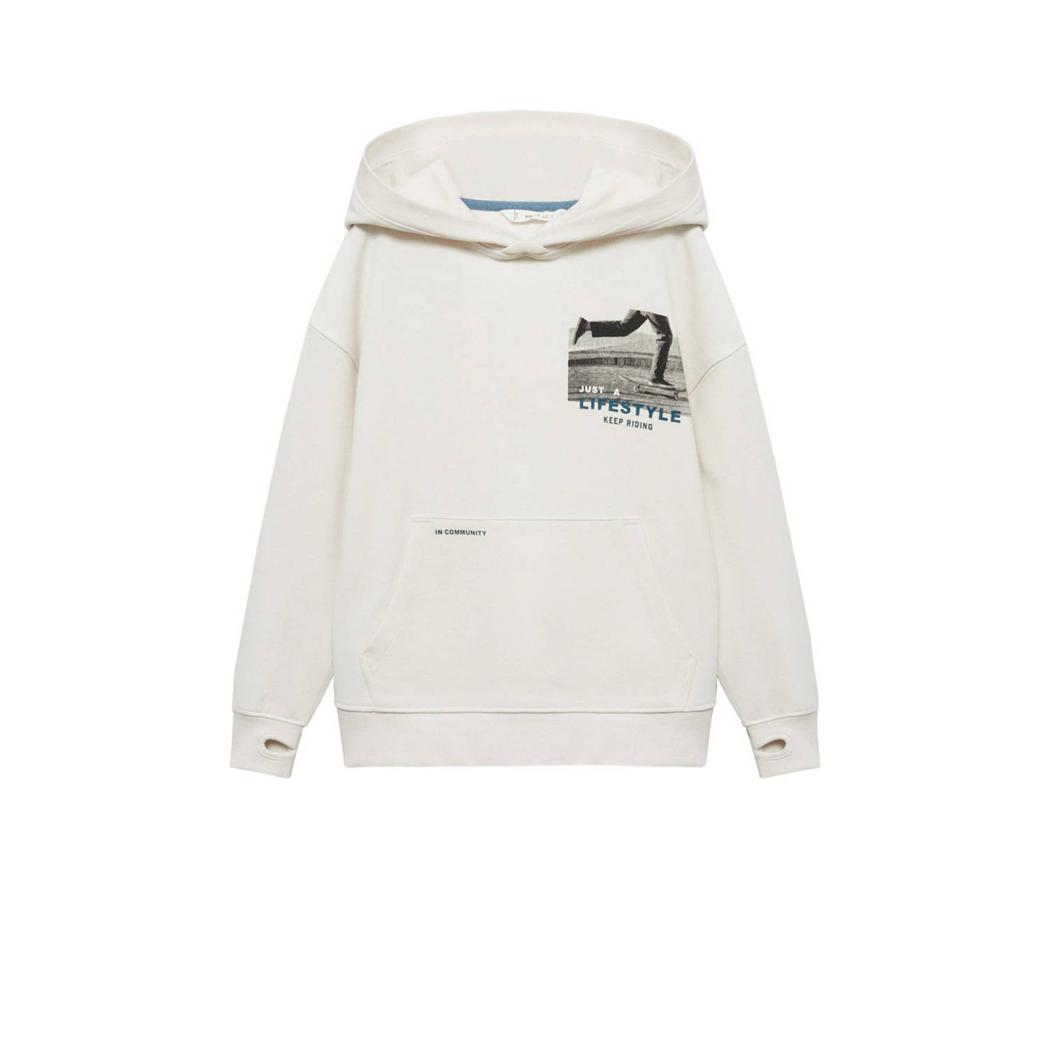 Mango Kids hoodie ecru