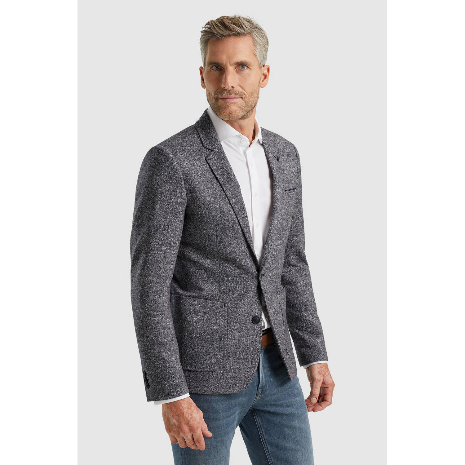 Vanguard gemêleerd regular fit colbert RACEFORD grijs