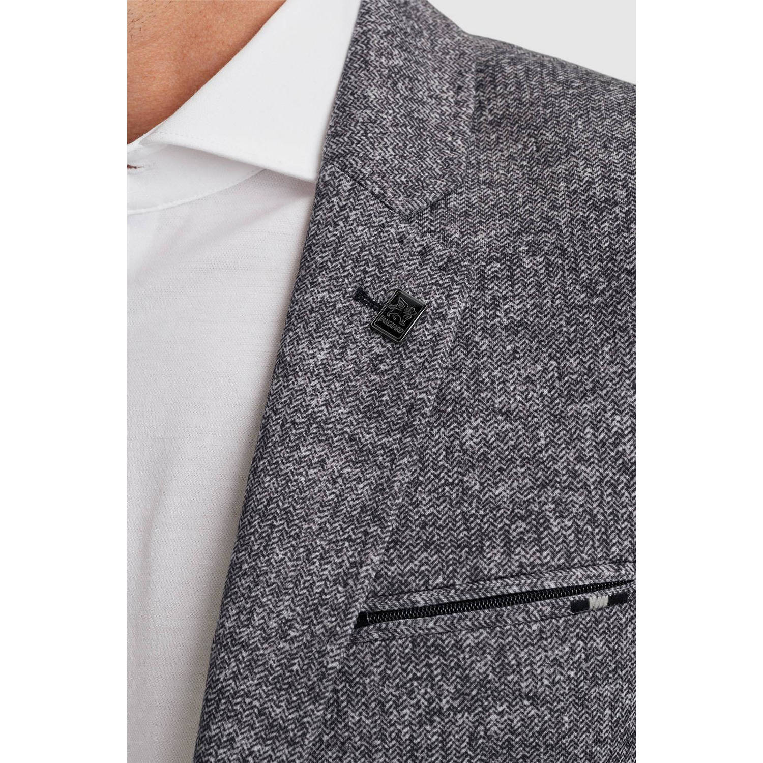 Vanguard gemêleerd regular fit colbert RACEFORD grijs