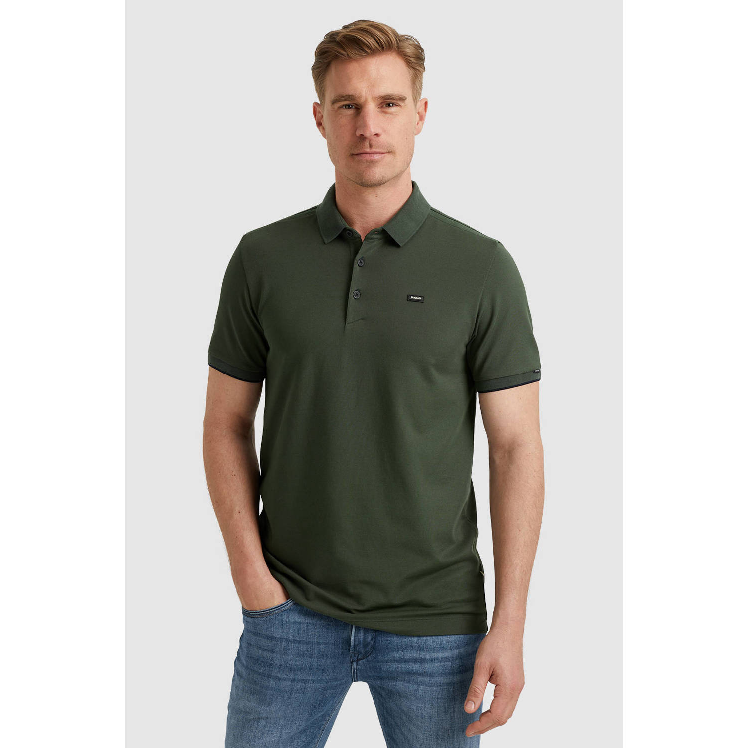 Vanguard Polo Piqué Blend Korte Mouw Green Heren