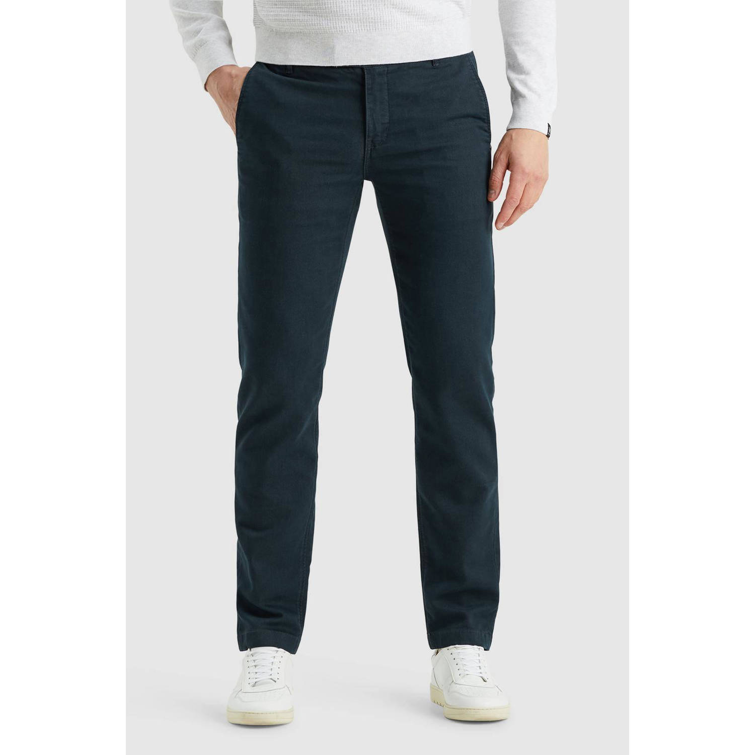 Vanguard Chino Light Stretch Dobby Broek Blue Heren