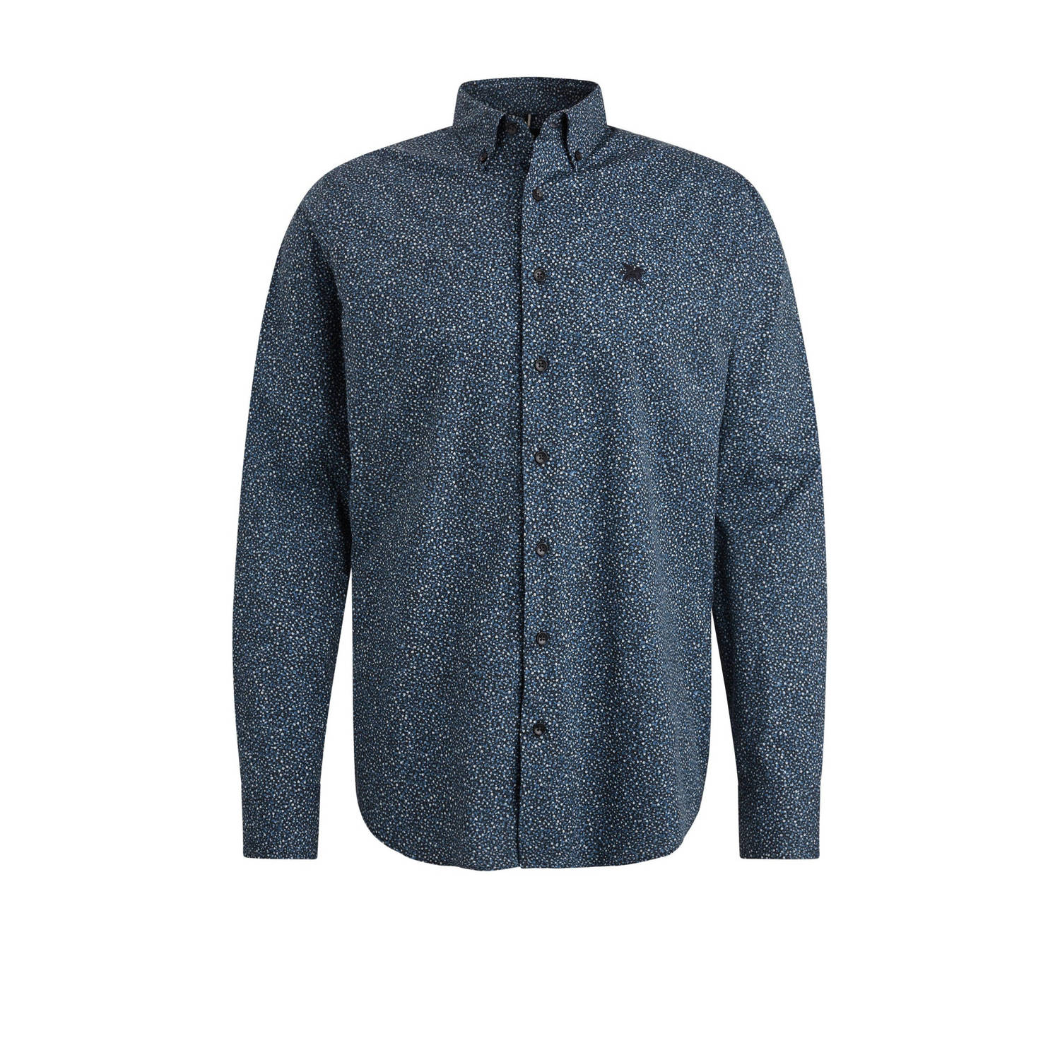 Vanguard overhemd met all over print donkerblauw