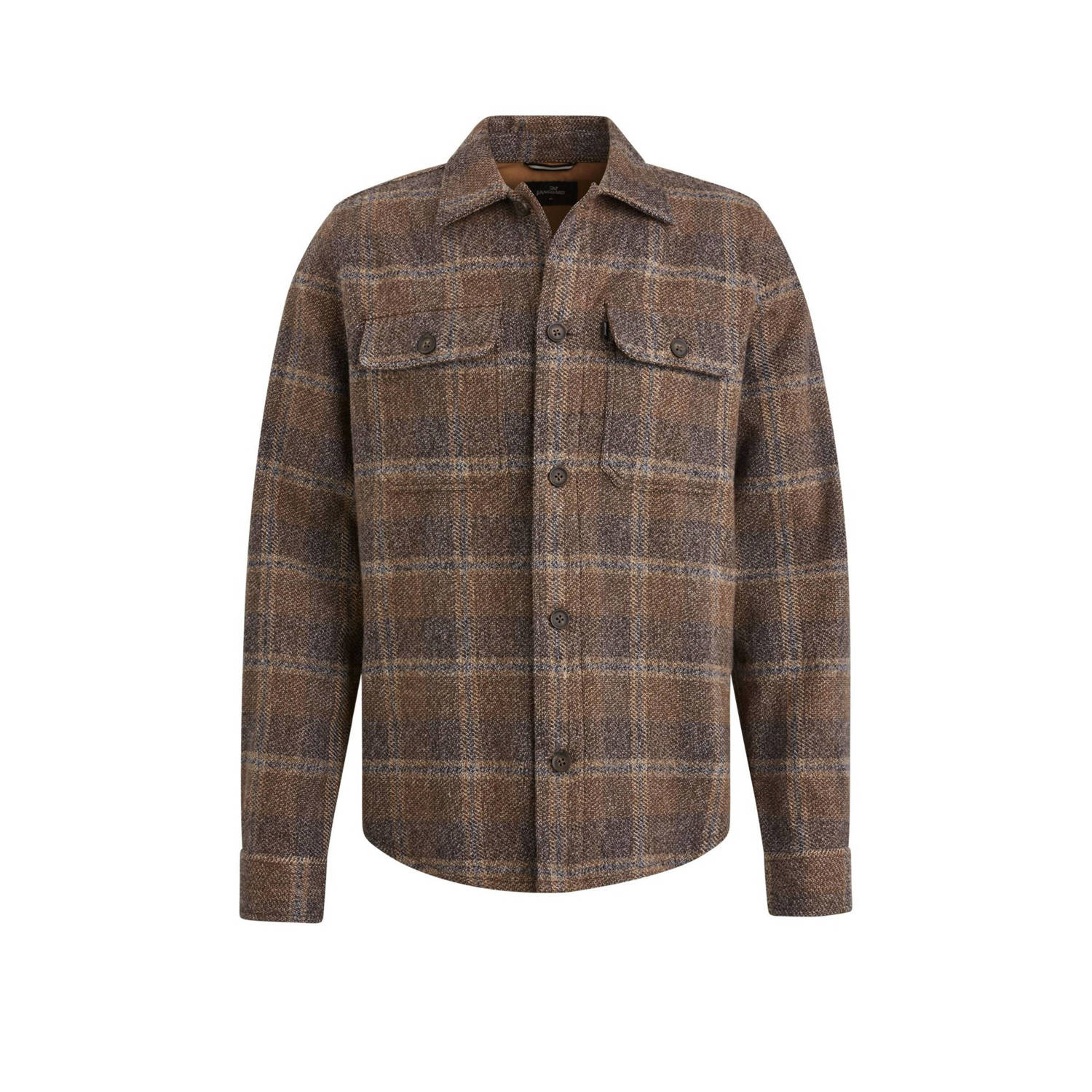 Vanguard geruit overshirt bruin