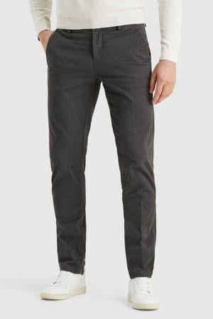 slim fit chino V12 donkergrijs