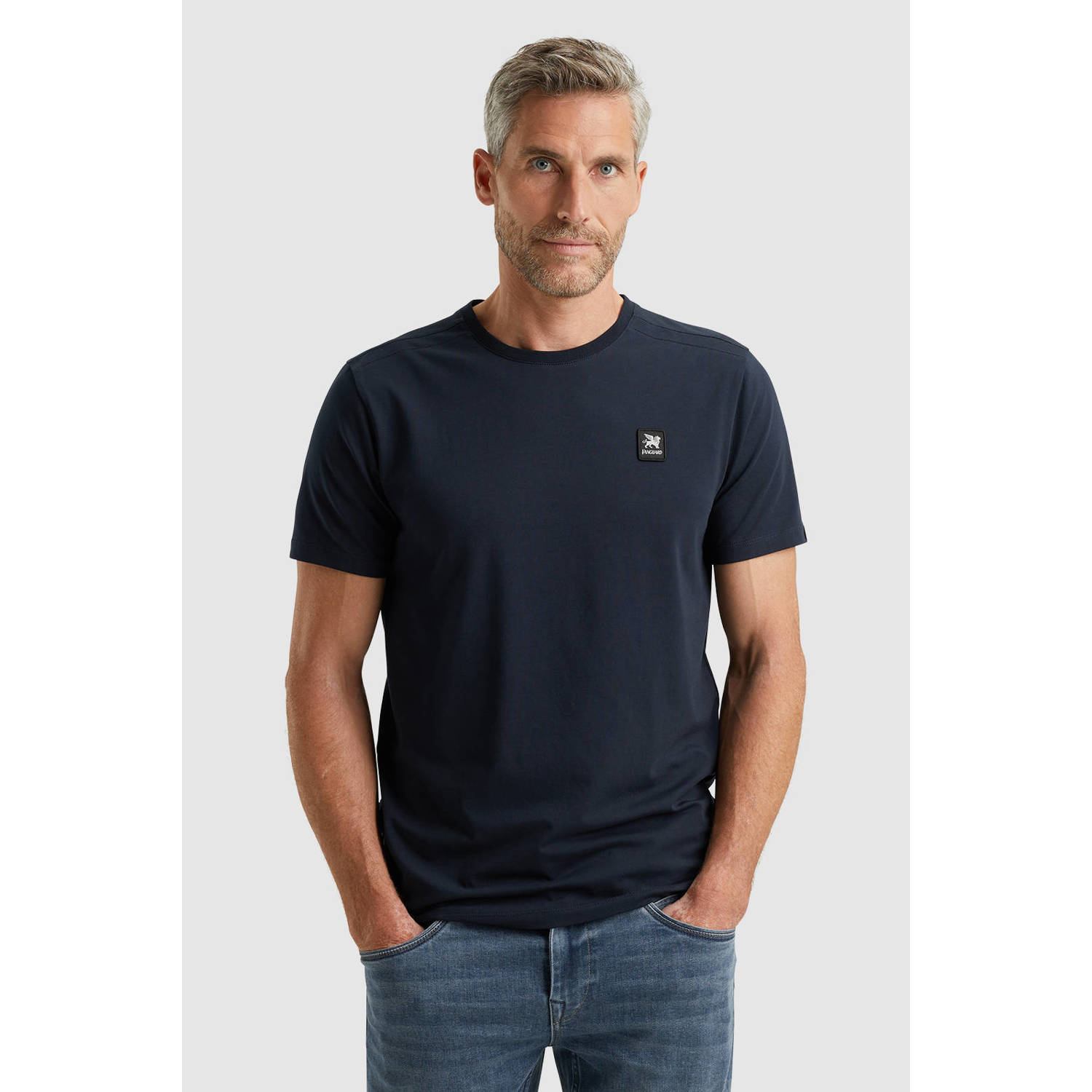 Vanguard Ronde hals Jersey T-shirt Blue Heren