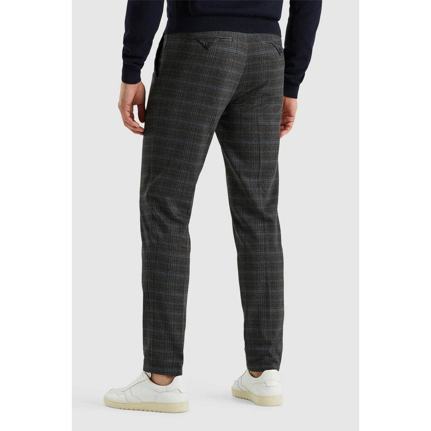 Vanguard geruite slim fit chino V11 grijs
