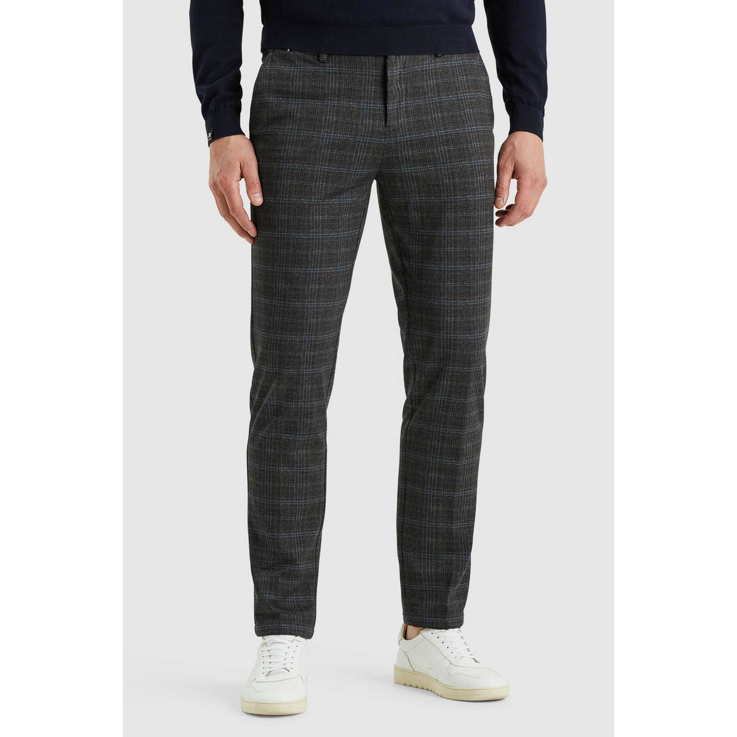 Vanguard geruite slim fit chino V11 grijs