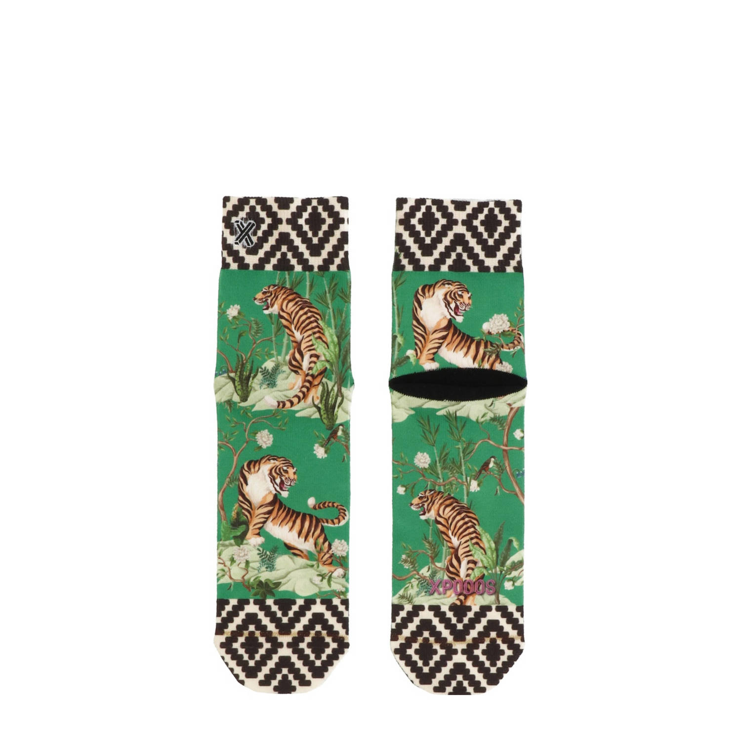 XPOOOS sokken met all over print groen