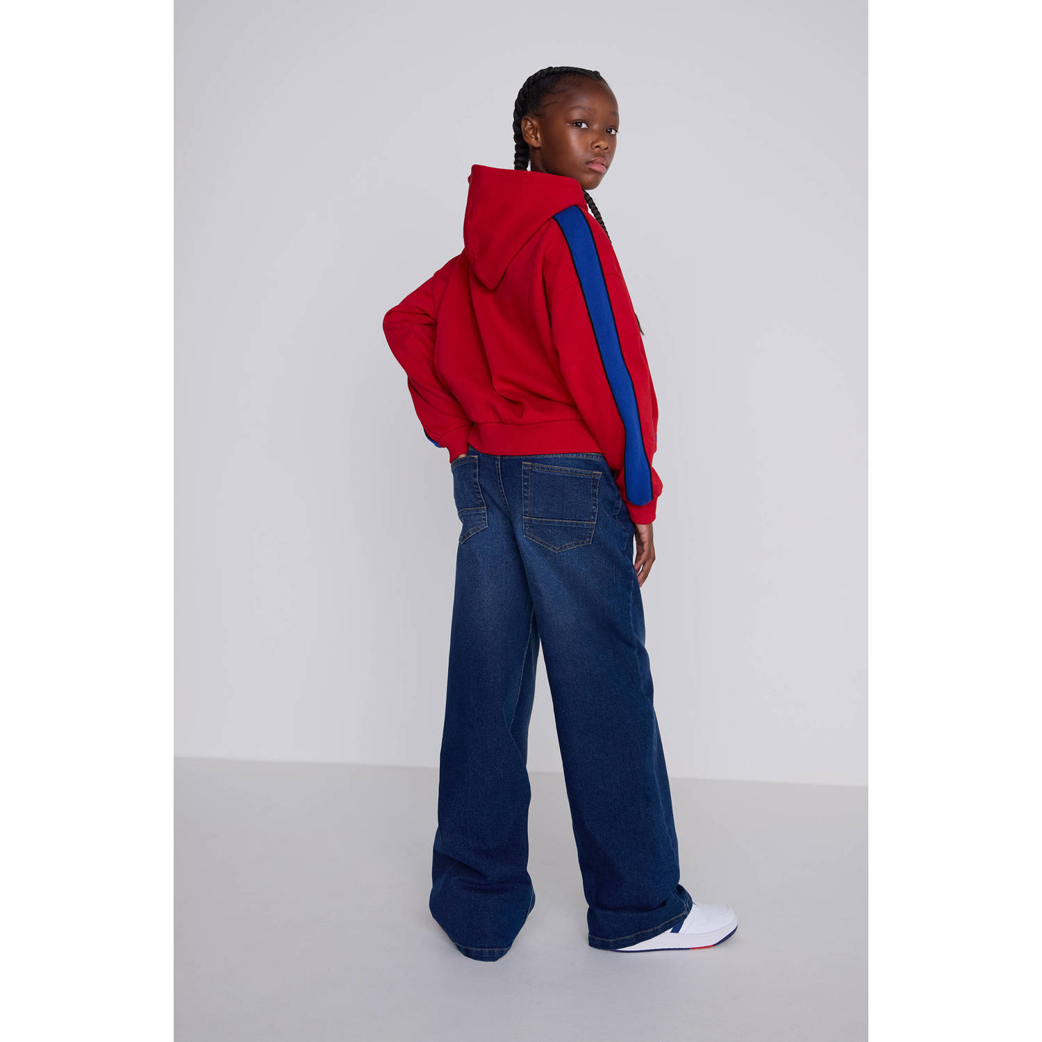 Coolcat Wide Leg Jeans Dominique Donker Blauw