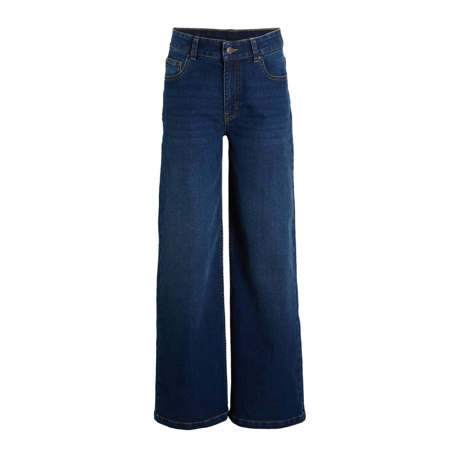 Coolcat Wide Leg Jeans Dominique Donker Blauw