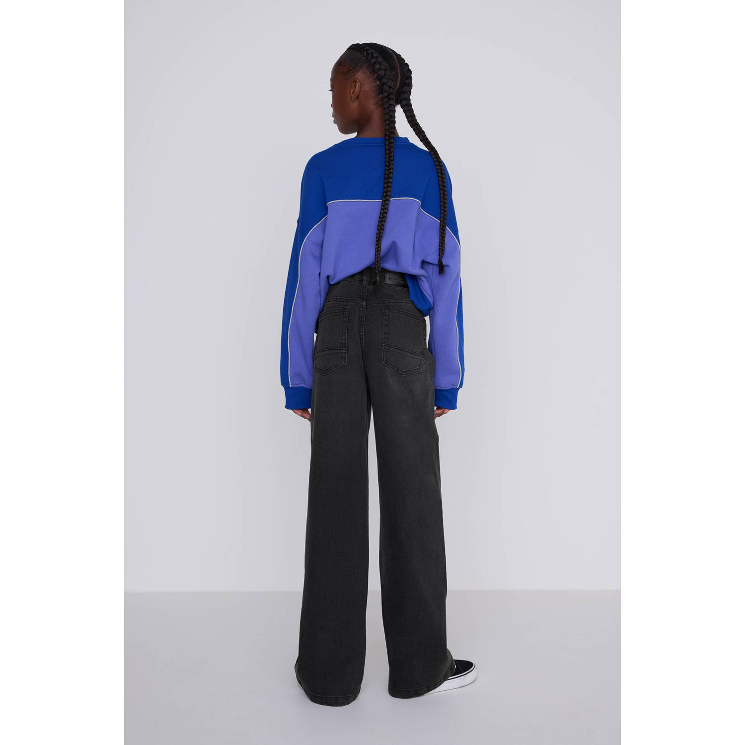 Coolcat Wide Leg Jeans Dominique Donker Grijs
