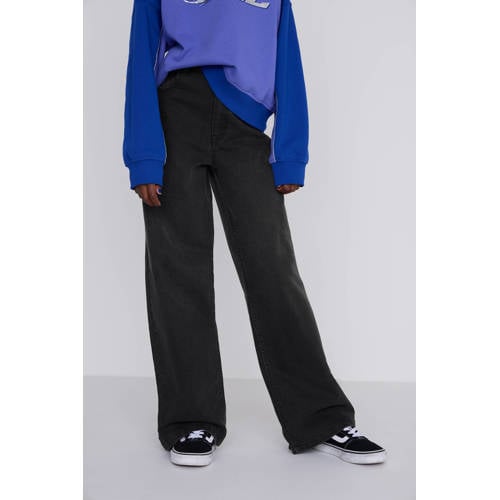 Coolcat Wide Leg Jeans Dominique Donker Grijs afbeelding