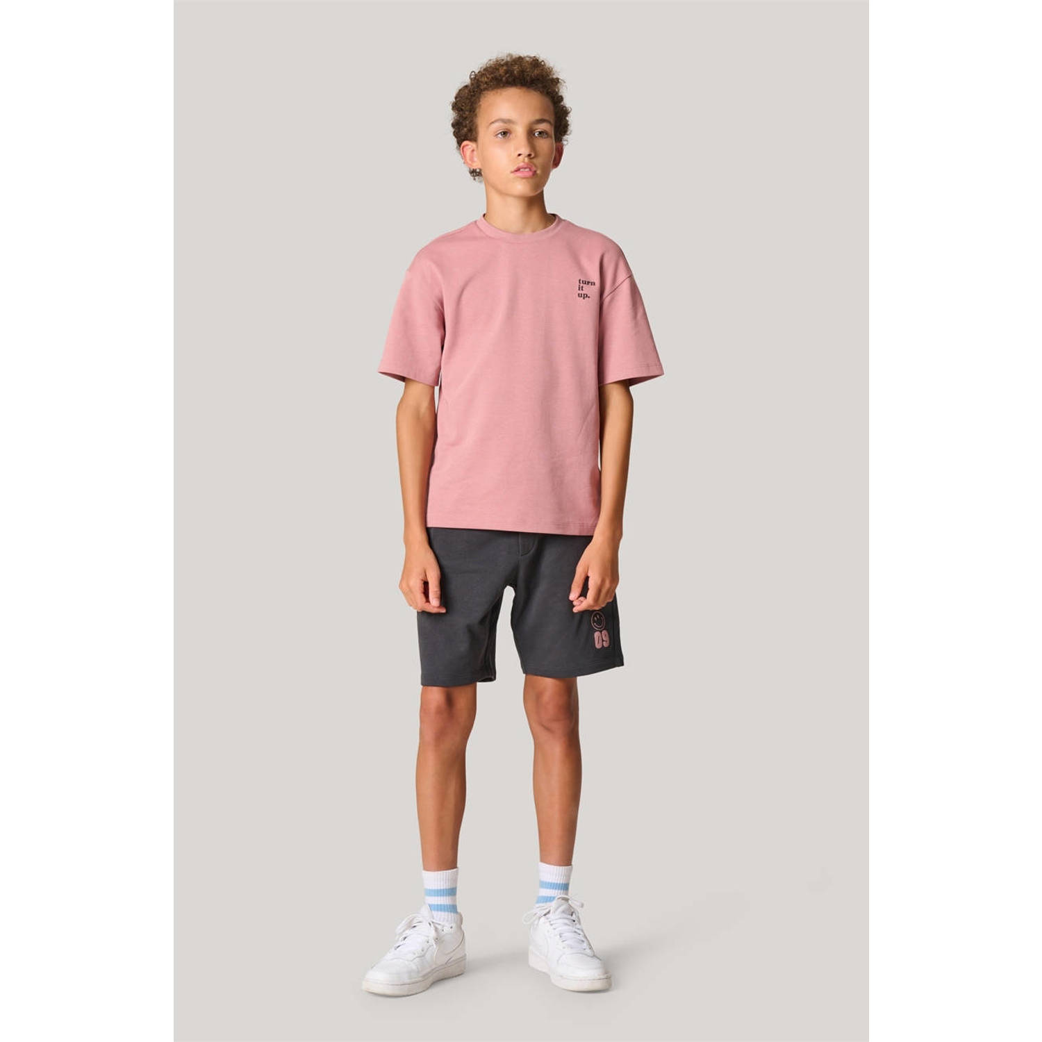 Shoeby regular fit sweatshort antraciet