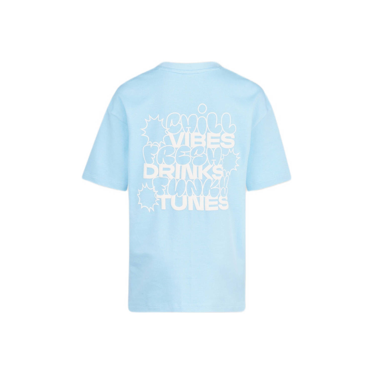 Shoeby T-shirt met backprint lichtblauw