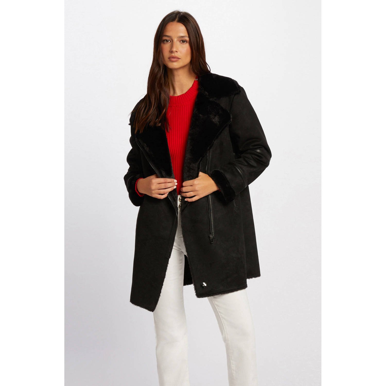 Morgan lammy coat winterjas zwart