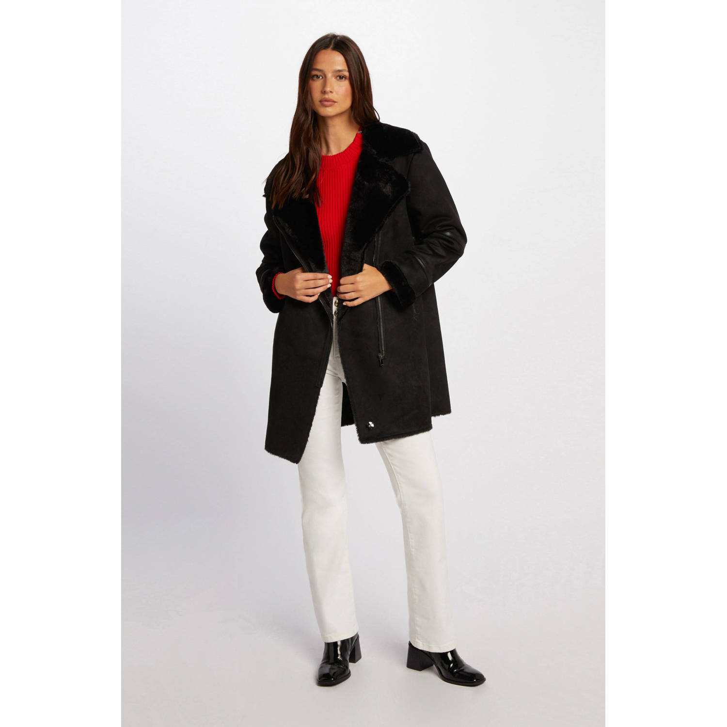Morgan lammy coat winterjas zwart
