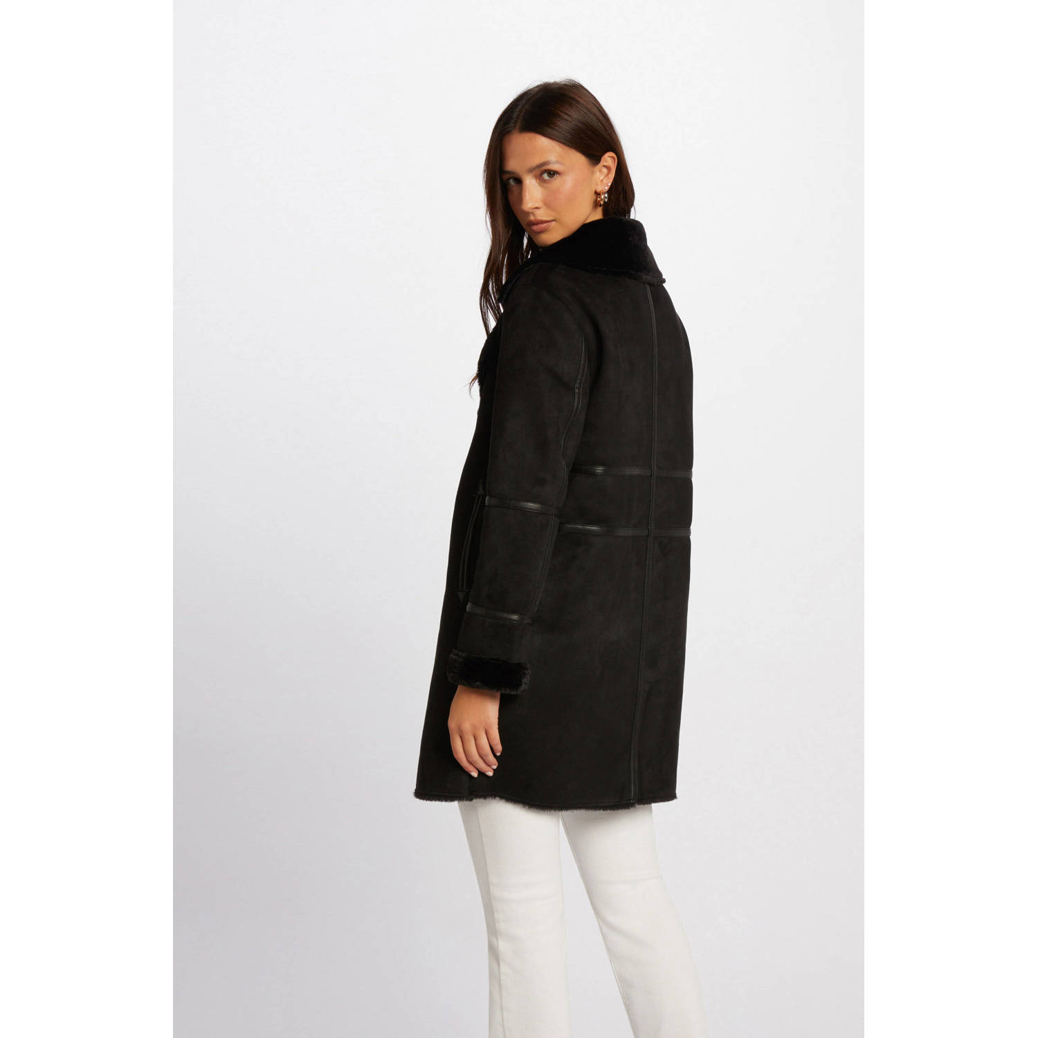 Morgan lammy coat winterjas zwart