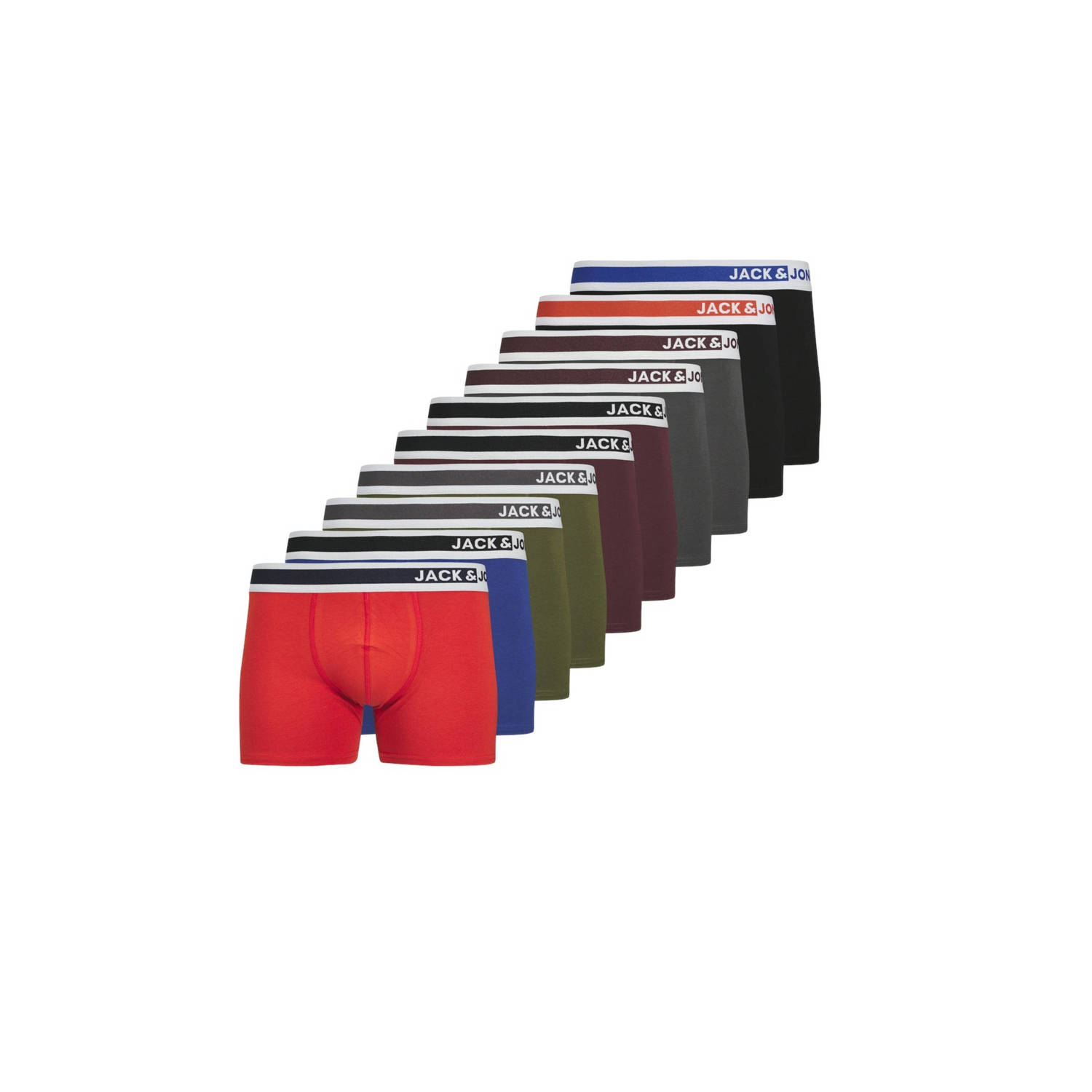 Jack & Jones Trunk JACJIMMY SOLID TRUNKS 10 PACK (set 10 stuks)