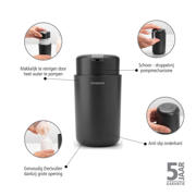 thumbnail: Brabantia zeepdispenser ReNew (250 ml) Dark Grey (7.6x14.3cm)