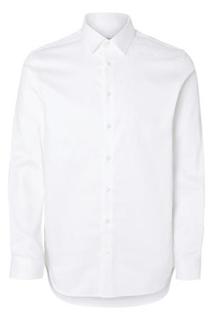 slim fit overhemd met mouwlengte 7 SLHSLIM wit