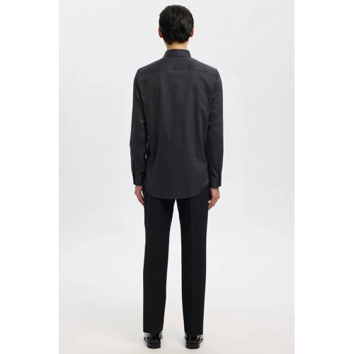 SELECTED HOMME slim fit overhemd met mouwlengte 7 SLHSLIM zwart afbeelding