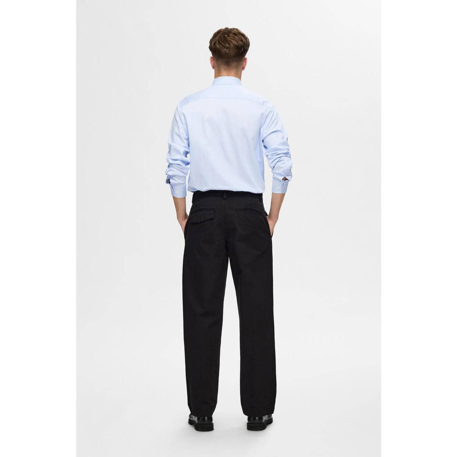 SELECTED HOMME slim fit overhemd met mouwlengte 7 SLHSLIM lichtblauw