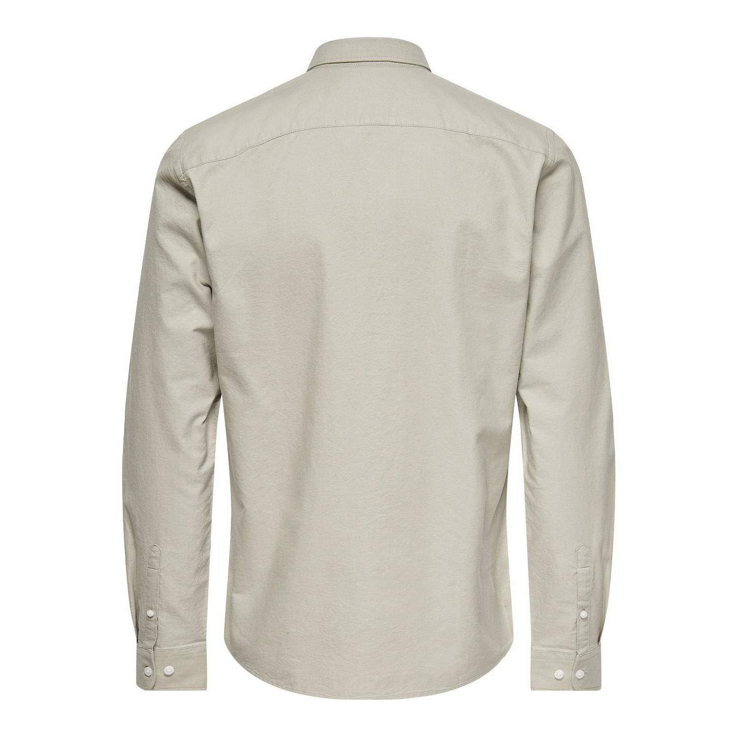 ONLY & SONS slim fit overhemd ONSALVARO ecru
