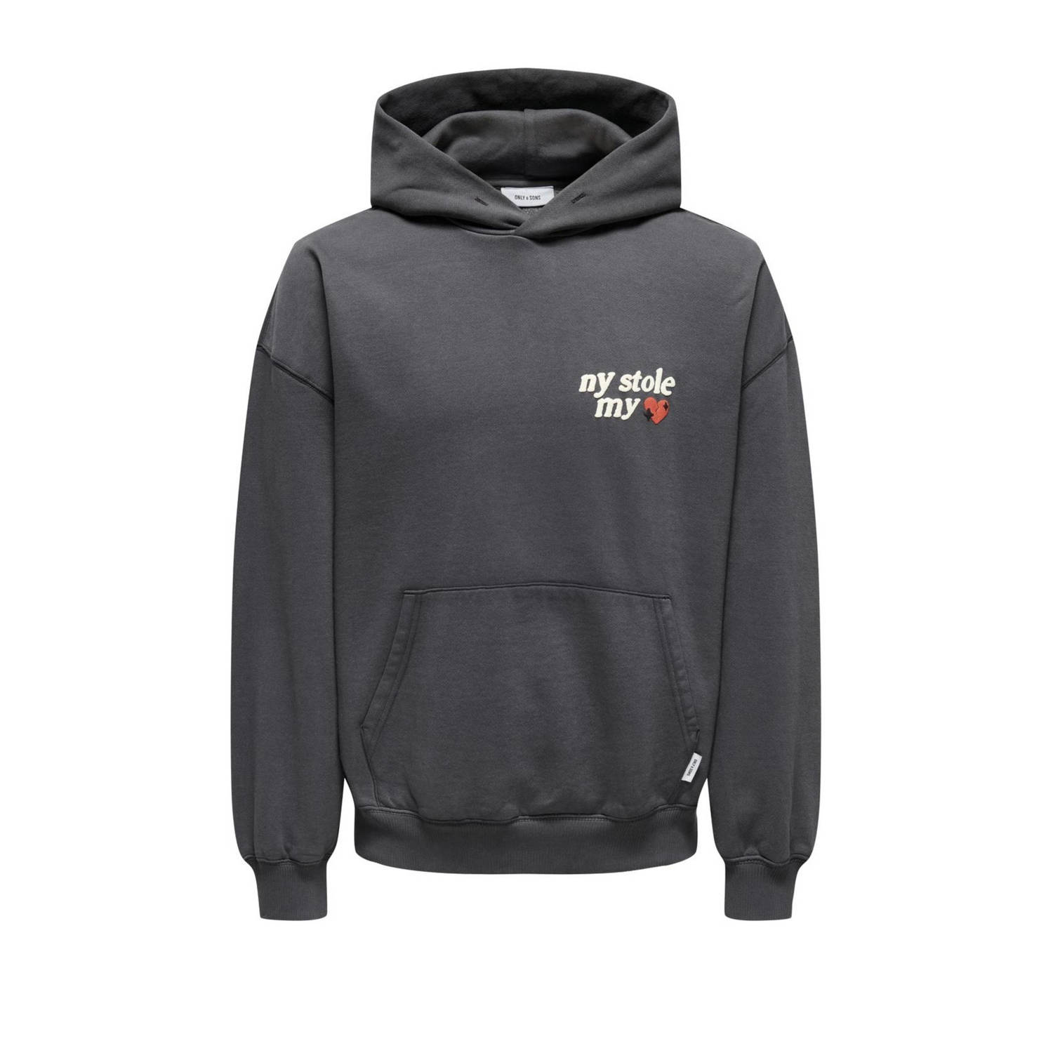 ONLY & SONS hoodie ONSRAIDEN grijs
