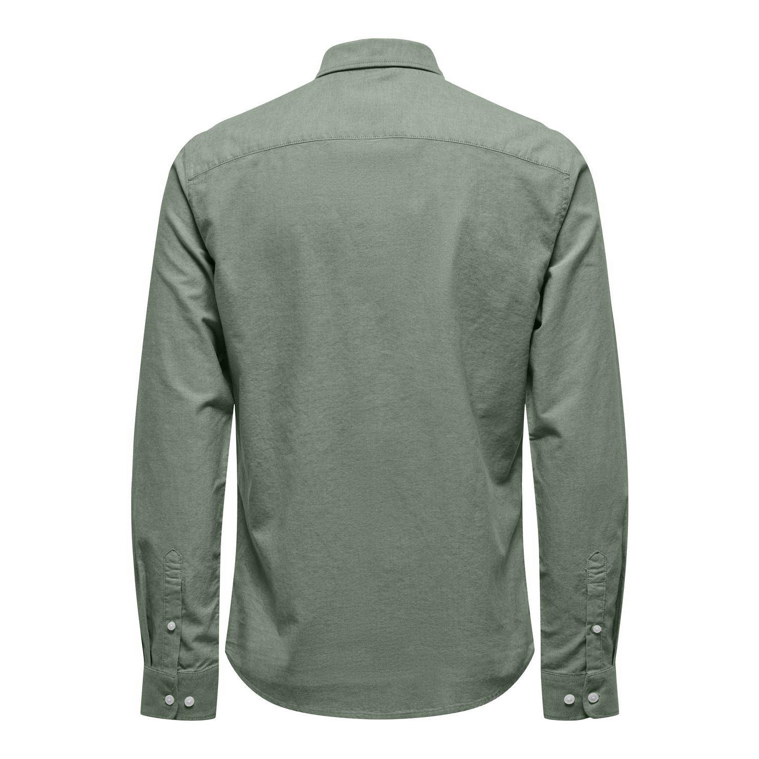 ONLY & SONS slim fit overhemd ONSALVARO groen